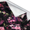 flower sublimation printed single brushed polyester 4 way stretch sports fabric